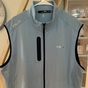 Mens Polo Ralph Lauren RLX Stretch-Fit Vest, Light Blue, 2XL, NEW!!!
